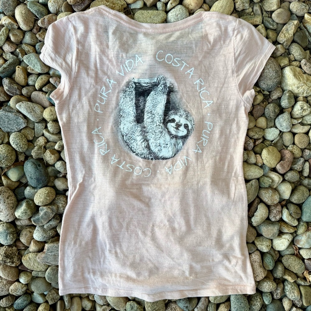 Pura Vida Light Pink Fitted Knit Top